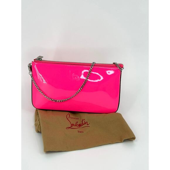 Christian Louboutin Patent Loubila Clutch in Poupidou New - Picture 6 of 15
